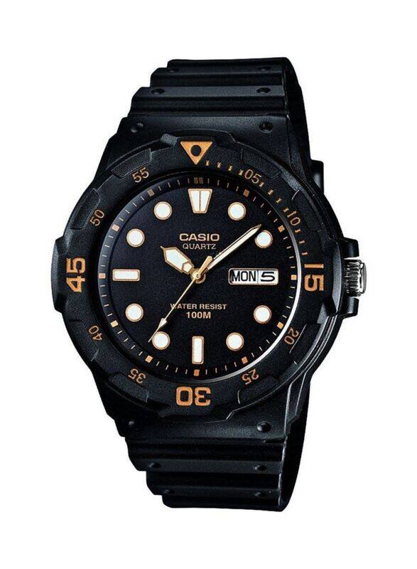 

Casio Enticer Analog Watch for Men with Resin Band, MRW-200H-1EVDF, Black