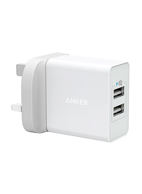 

Anker PowerPort 2 Wall Charger with UK Plug, A2021K21, White