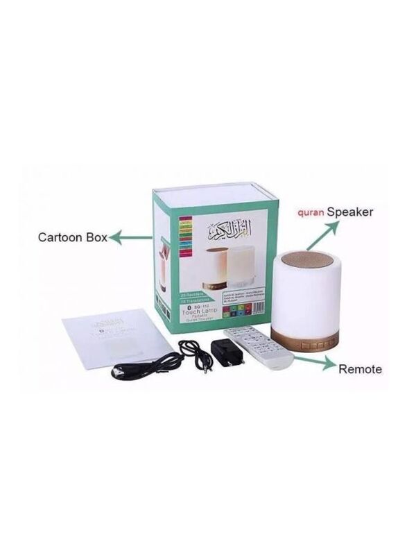 Portable Mini Bluetooth Speaker,, White/Gold