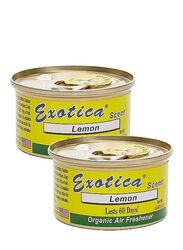 Exotica 2-Piece Lemon Scent Organic Air Freshener, Yellow