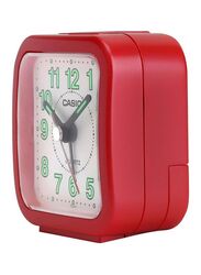 Casio TQ-141-4DF Analog Alarm Desk Clock, Red/Black/Green