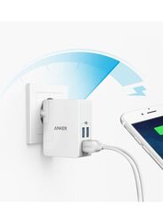 Anker PowerPort 4-in-1 USB Wall Charger, White