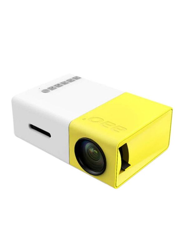 OEE YG300 LCD FHD 1080P Mini Portable Home Theatre Cinema LED Projector for Video Media Player, 40181, Yellow