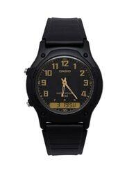 Casio Classic Analog + Digital Watch for Men with Resin Band, Water Resistant & Chronograph, AW-49H-1BVDF, Black