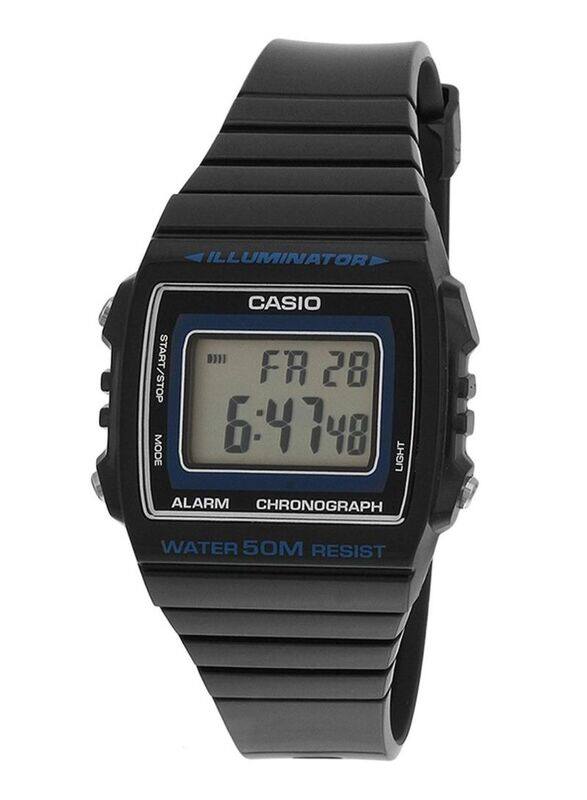 

Casio Digital Quartz Watch for Boys with Resin Band, Water Resistant, W-215H-8AVDF, Black-Grey