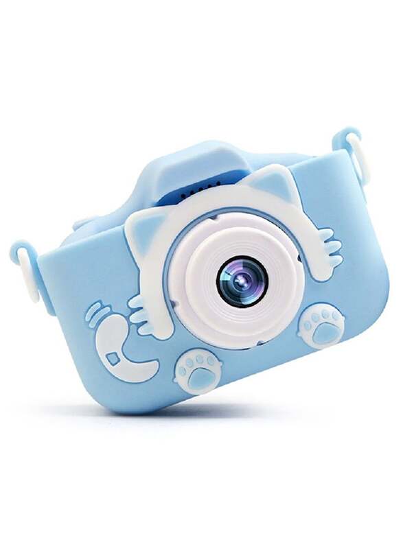 HD Million Pixel Intelligent Kids Camera with Shockproof Cover, Blue
