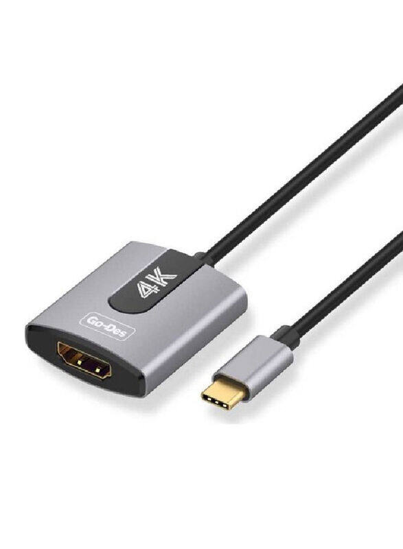 

Go-Des 1.7-Meter GD8279 2K/4K HDMI to USB Type-C Adapter Cable, Multicolour