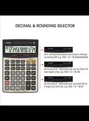 Casio 14-Digits Basic Calculator, DJ-240D Plus, Grey/Black/Red