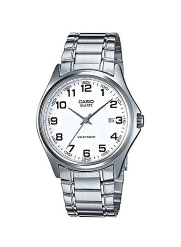 

Casio Enticer Analog Wrist Watch for Men with Stainless Steel Band, Water Resistant, MTP-1183A-7BDF, Silver-White