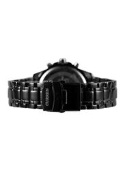 Curren Analog Watch for Men with Stainless Steel Band, Water Resistant & Chronograph, 8020, Black