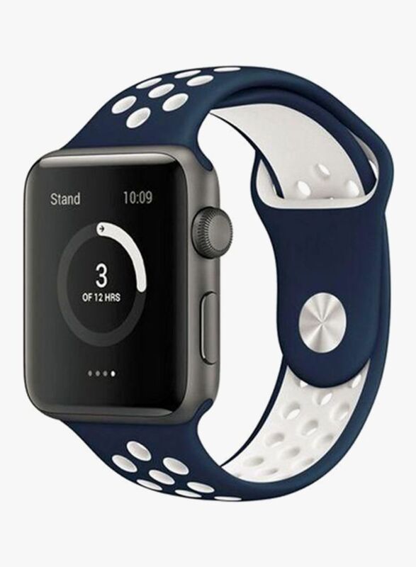 Apple Watch Sport Wrist Band Strap 44mm, Blue/White