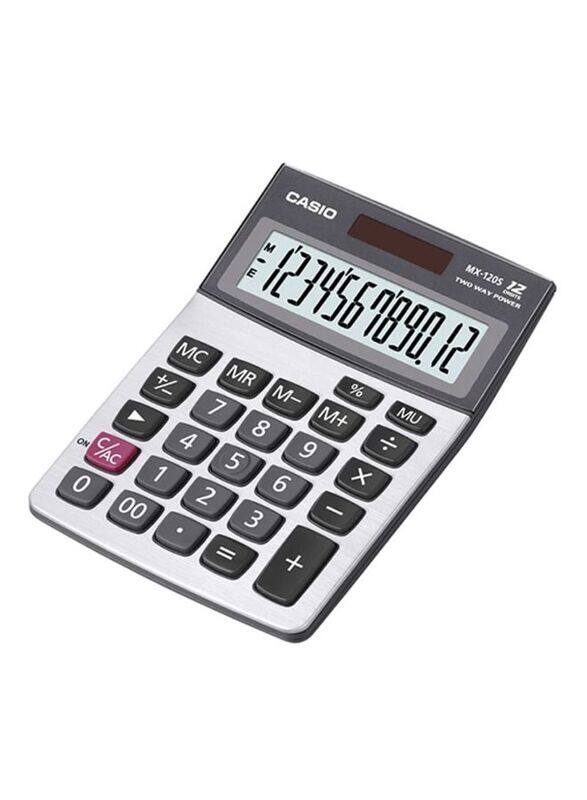 

Casio 12-Digits Essential Basic Calculator, MX 120, Grey/Black