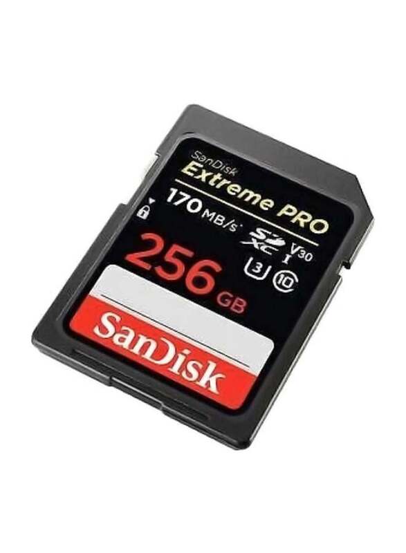 Sandisk 256GB SDXC Memory Card, Black