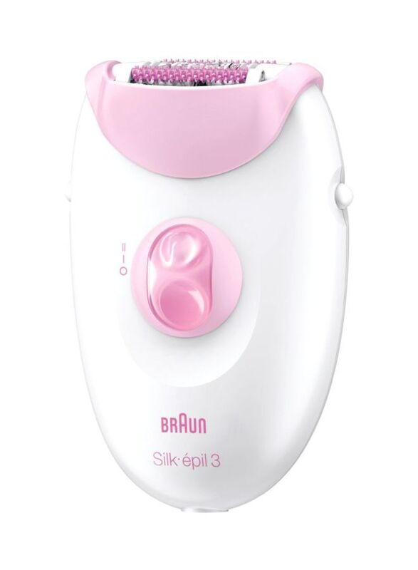 Braun Silk Epil 3 Epilator Set, SE-3380, White/Pink
