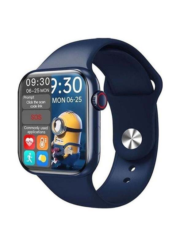 HW16 Split Screen 44mm Smartwatch with Rotating Side Button, Blue