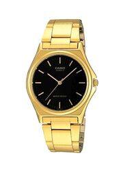 Casio Enticer Analog Watch for Men with Stainless Steel Band, Water Resistant & Chronograph, MTP-1130N-1ARDF, Gold/Black