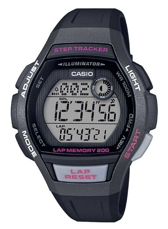 

Casio Enticer Digital Watch for Women with Resin Band, Water Resistant, LTP-1302D-1A1, Black-Grey