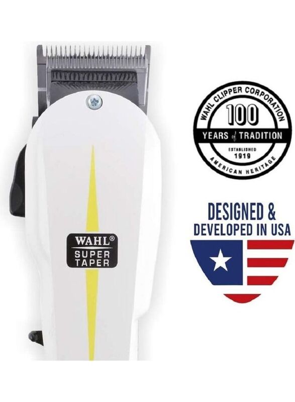 Wahl Super Taper Professional Corded Trimmer, WhiteWhite