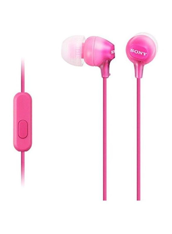 Sony MDR-Ex15AP Wired In-Ear Headphones, Pink
