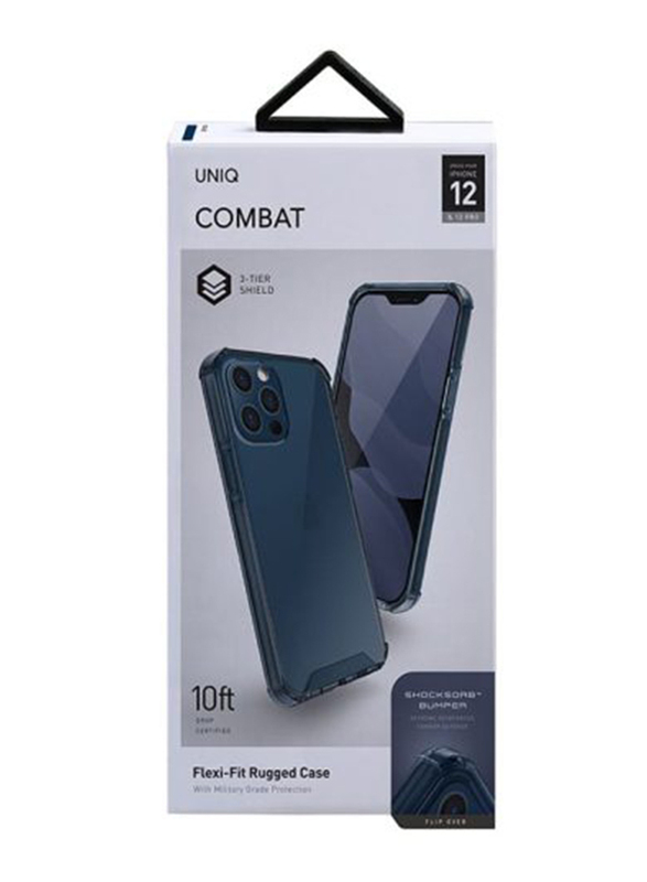 Uniq Apple iPhone 12/12 Pro Combat Hybrid Mobile Phone Case Cover, Nautical Blue