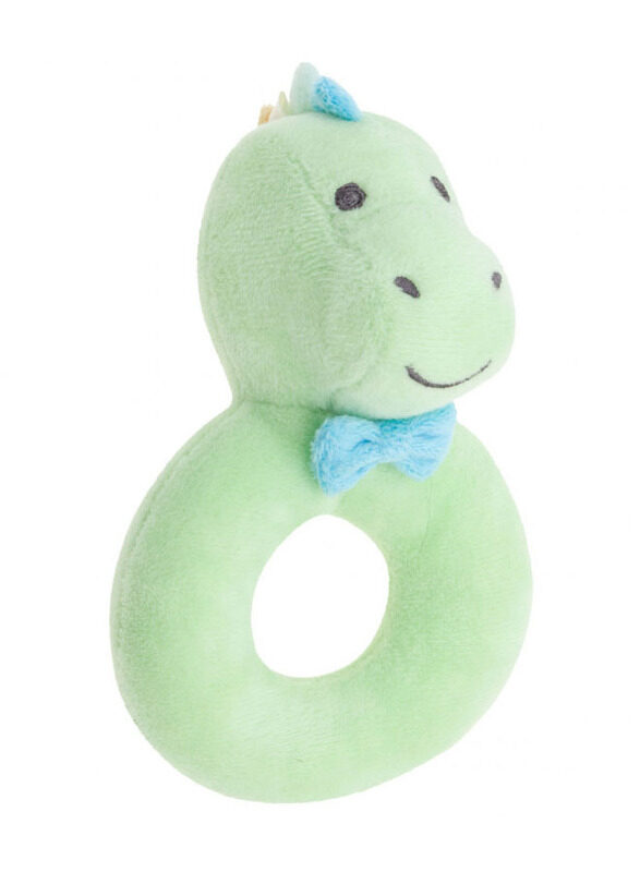 

Stephen Joseph Dino Ring Rattle Soft Toy, 0-24 Months, Light Green