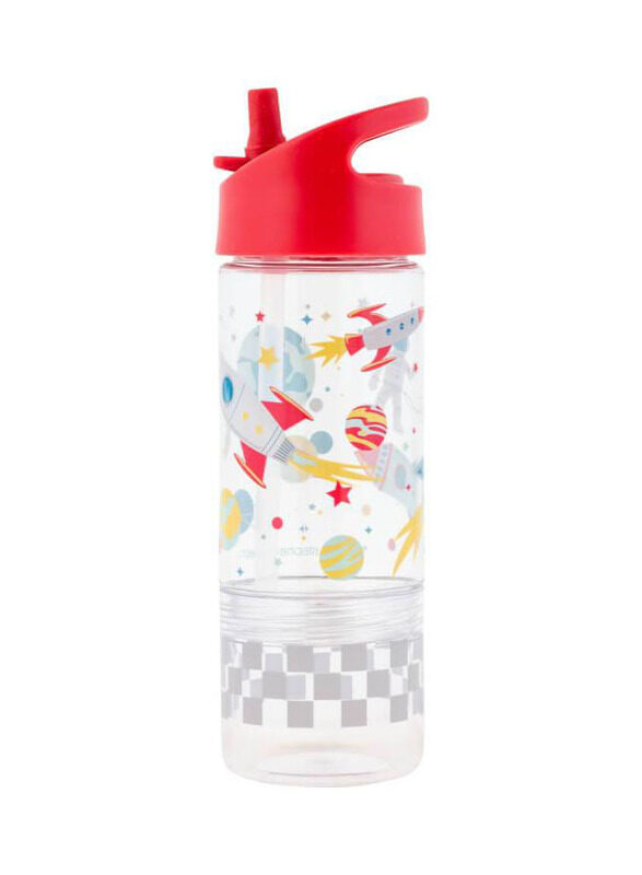 

Stephen Joseph Space Sip and Snack Bottle, 3+ Years, Red/Clear