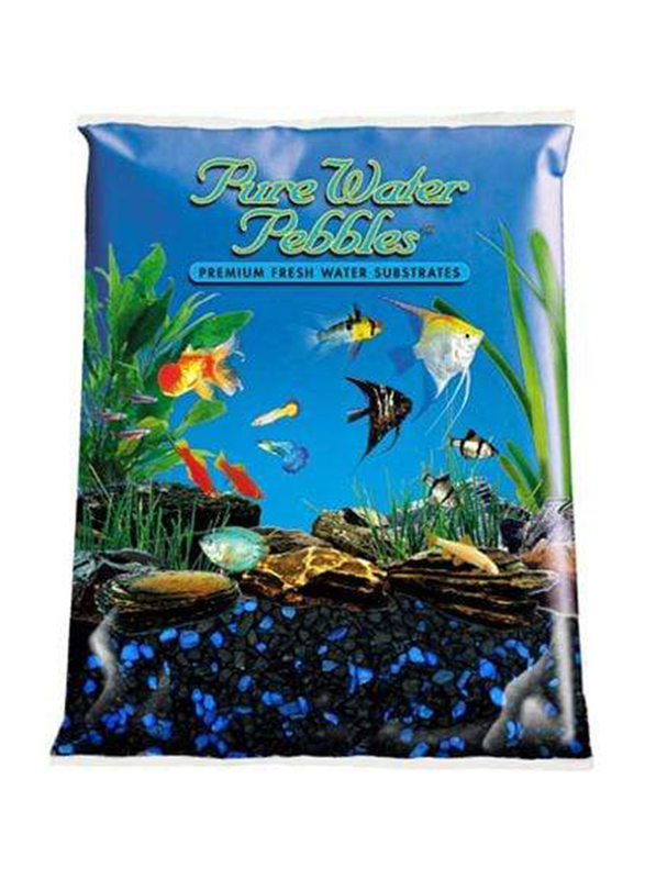 Worl Wide Gravel U.S.A Midnight Glo Pure Water Pebbles, Blue/Black