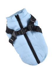 Hong Pet Chest Strap Cotton Coat, Small, Blue