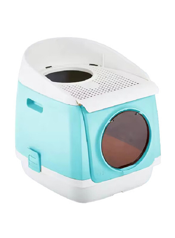 

Pakeway Free Cabin Cat Litter Box, Cyan