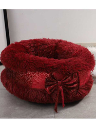 Petbroo Cushion Donut for Cats, 50 cm, Red