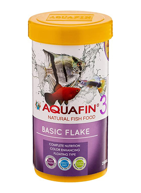 KW Zone Aquafin Basic Flake Natural Dry Fish Food, 250ml