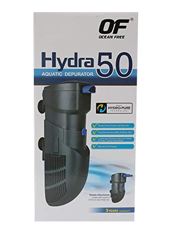 

Ocean Free Hydra 50 Aquatic Depurator Internal Filter, Black