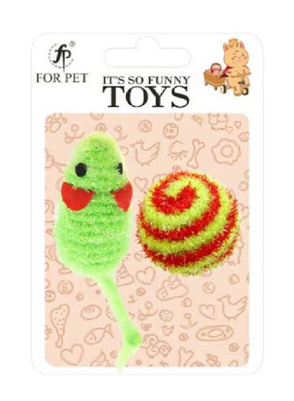 

For Pet Glitter Cat Mouse Toy with Ball, Assorted