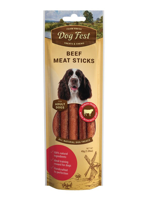 

Dog Fest Beef Meat Sticks Dry Adult Dog Food, 45g