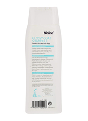 Bioline Glossy Coat Dogs and Cats Shampoo, 250ml, White
