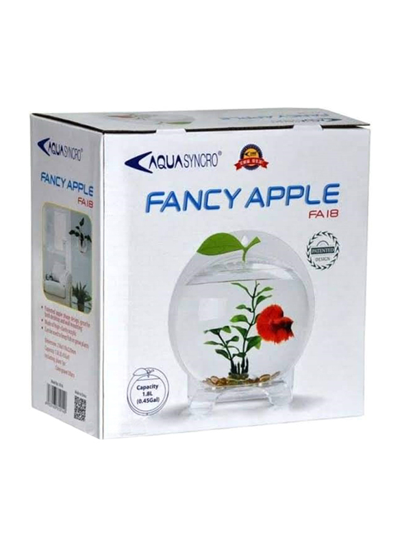 Samak Fancy Fish Apple Tank, 1.8 Litres, Clear