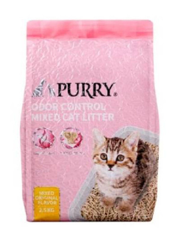 

Purry Mixed Original Flavor Soya Bean Clumping Cat Litter, 2.5 Kg, Multicolour