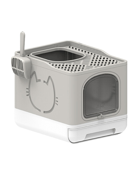 

All For Paws Go Fresh Foldable Cat Litter Box, Sand Grey