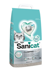 Sanicat Clumping White Fragrance Cat Litter, 8 Liters, White