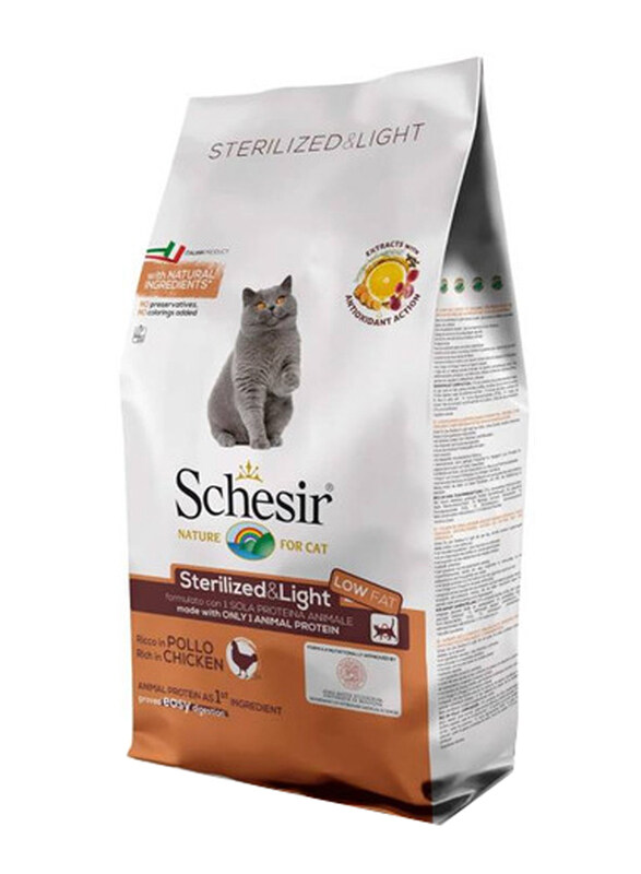 

Schesir Sterilized & Light Rich in Chicken Adult Cat Dry Food, 10 Kg