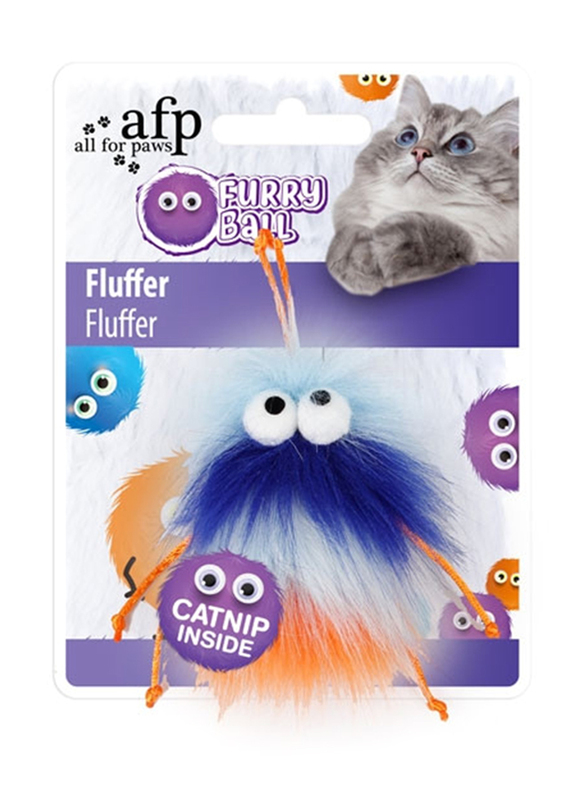 All For Paws Cat Pet Fluffy Ball Fluffer, Orange