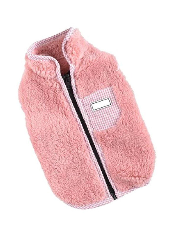 

Hong Pet Plaid Plush Vest for Dogs, Small, Beige