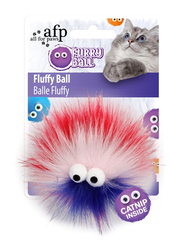 All For Paws Cat Pet Fluffy Ball, Red