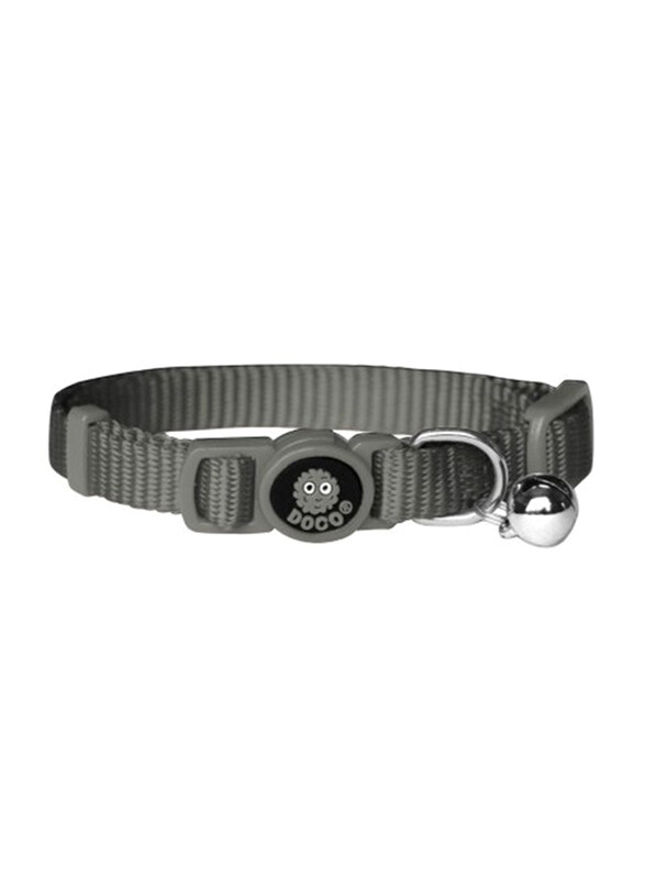 

Doco Signature Cat Collar with Bell, 1 x 19-31cm, Grey