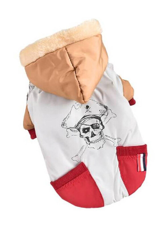 

Hong Pet Pirate Printed Windproof Jacket for Dogs, Medium, Multicolour