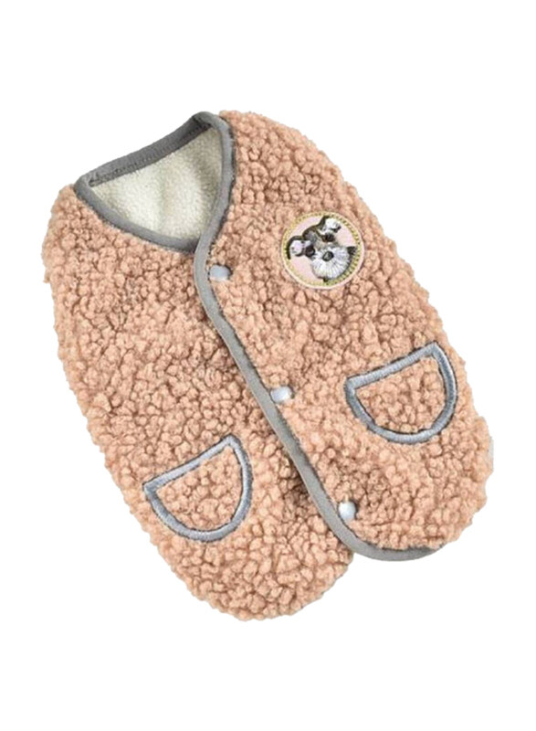 

Hong Pet Plush Vest Coat For Pets, Large, Coffee