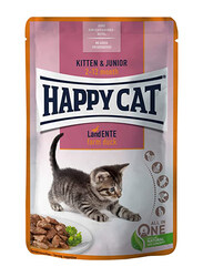 Happy Cat MIS Kitten & Junior Farm Duck Cat Wet Food, 85g