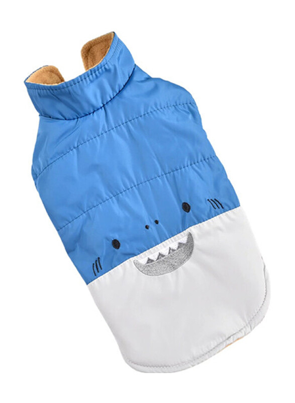 

Hong Pet Animal-Shaped Patchwork Trench Coat, Small, Blue