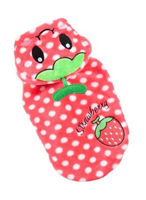 

Hong Pet Cute Strawberry Design Hoodies, Medium, Red