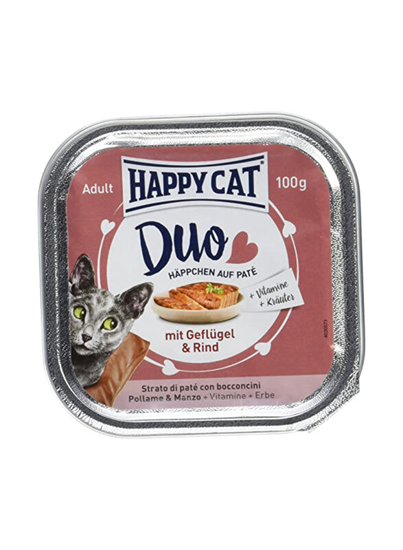 

Happy Cat Minkas Duo Poultry & Beef Wet Cat Food, 100g